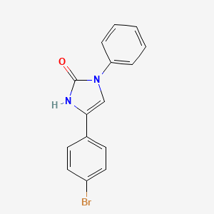 molecular formula C15H11BrN2O B2976757 4-(4-溴苯基)-1-苯基-1,3-二氢-2H-咪唑-2-酮 CAS No. 688057-69-4