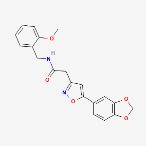 2-(5-(benzo[d][1,3]dioxol-5-yl)isoxazol-3-yl)-N-(2-methoxybenzyl)acetamide