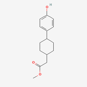 molecular formula C15H20O3 B2976768 Methyl 2-((1s,4s)-4-(4-hydroxyphenyl)cyclohexyl)acetate CAS No. 1245708-07-9