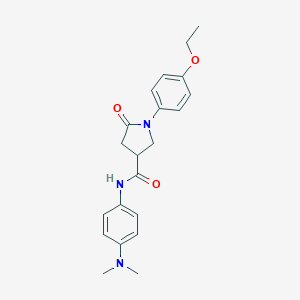 molecular formula C21H25N3O3 B297677 N-[4-(dimethylamino)phenyl]-1-(4-ethoxyphenyl)-5-oxopyrrolidine-3-carboxamide 