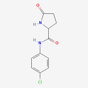 molecular formula C11H11ClN2O2 B2976770 N-(4-氯苯基)-5-氧代吡咯烷-2-甲酰胺 CAS No. 4108-12-7