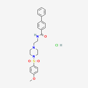 N-(2-(4-((4-methoxyphenyl)sulfonyl)piperazin-1-yl)ethyl)-[1,1'-biphenyl]-4-carboxamide hydrochloride