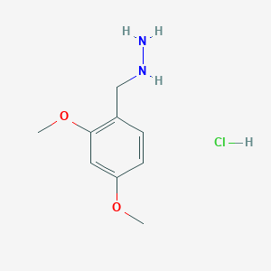 molecular formula C9H15ClN2O2 B2976778 (2,4-Dimethoxybenzyl)hydrazine hydrochloride CAS No. 462059-71-8