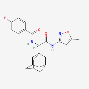 N-[1-(1-adamantyl)-2-[(5-methyl-1,2-oxazol-3-yl)amino]-2-oxoethyl]-4-fluorobenzamide