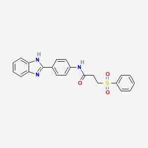 molecular formula C22H19N3O3S B2976785 3-(benzenesulfonyl)-N-[4-(1H-benzimidazol-2-yl)phenyl]propanamide CAS No. 868676-44-2