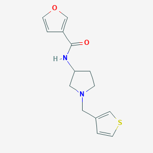 N-{1-[(thiophen-3-yl)methyl]pyrrolidin-3-yl}furan-3-carboxamide