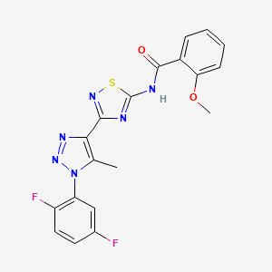 N-{3-[1-(2,5-difluorophenyl)-5-methyl-1H-1,2,3-triazol-4-yl]-1,2,4-thiadiazol-5-yl}-2-methoxybenzamide