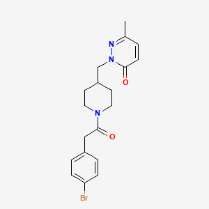 2-((1-(2-(4-bromophenyl)acetyl)piperidin-4-yl)methyl)-6-methylpyridazin-3(2H)-one