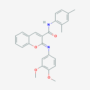 (2Z)-2-[(3,4-dimethoxyphenyl)imino]-N-(2,4-dimethylphenyl)-2H-chromene-3-carboxamide