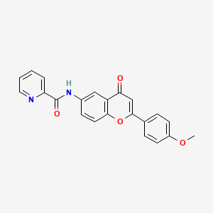 molecular formula C22H16N2O4 B2976802 N-[2-(4-methoxyphenyl)-4-oxo-4H-chromen-6-yl]pyridine-2-carboxamide CAS No. 921515-05-1