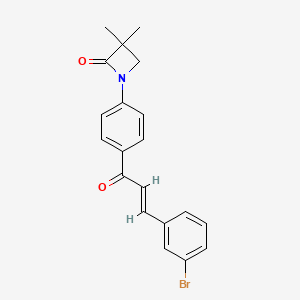 molecular formula C20H18BrNO2 B2976808 1-(4-(3-(3-溴苯基)丙烯酰)苯基)-3,3-二甲基-2-氮杂环丁酮 CAS No. 338392-02-2