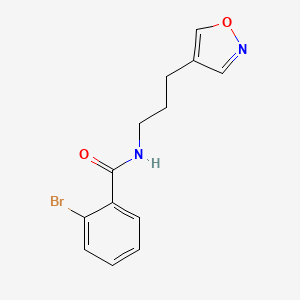 molecular formula C13H13BrN2O2 B2976814 2-溴-N-(3-(异恶唑-4-基)丙基)苯甲酰胺 CAS No. 1903332-94-4