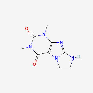 molecular formula C9H11N5O2 B2976818 1,3-dimethyl-7,8-dihydro-1H-imidazo[2,1-f]purine-2,4(3H,6H)-dione CAS No. 49687-12-9