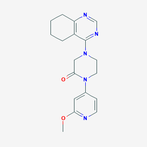 molecular formula C18H21N5O2 B2976819 1-(2-Methoxypyridin-4-yl)-4-(5,6,7,8-tetrahydroquinazolin-4-yl)piperazin-2-one CAS No. 2380070-48-2