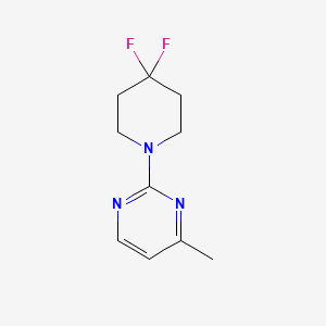 molecular formula C10H13F2N3 B2976821 2-(4,4-二氟哌啶-1-基)-4-甲基嘧啶 CAS No. 2329235-20-1