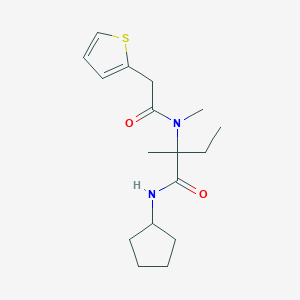 N-cyclopentyl-2-methyl-2-(N-methyl-2-(thiophen-2-yl)acetamido)butanamide