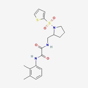 molecular formula C19H23N3O4S2 B2976829 N1-(2,3-dimethylphenyl)-N2-((1-(thiophen-2-ylsulfonyl)pyrrolidin-2-yl)methyl)oxalamide CAS No. 896282-67-0