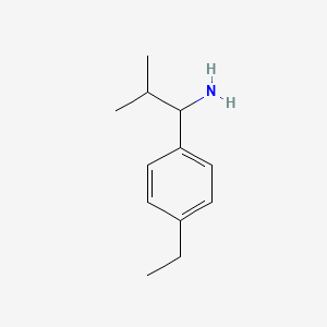 molecular formula C12H19N B2976832 1-(4-Ethylphenyl)-2-methylpropan-1-amine CAS No. 853724-04-6