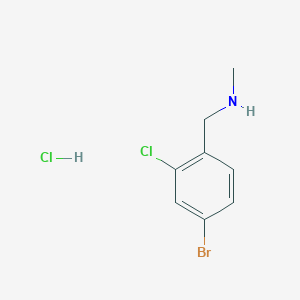 molecular formula C8H10BrCl2N B2976842 1-(4-Bromo-2-chlorophenyl)-N-methylmethanamine;hydrochloride CAS No. 2503203-77-6