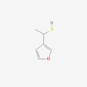 molecular formula C6H8OS B2976846 1-(Furan-3-yl)ethane-1-thiol CAS No. 1522072-46-3