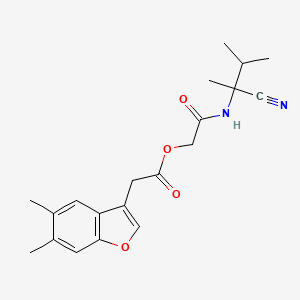 [2-[(2-Cyano-3-methylbutan-2-yl)amino]-2-oxoethyl] 2-(5,6-dimethyl-1-benzofuran-3-yl)acetate