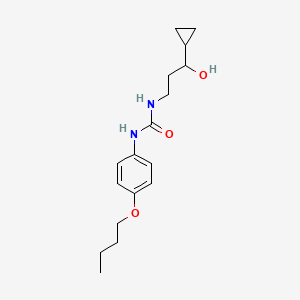 molecular formula C17H26N2O3 B2976848 1-(4-丁氧基苯基)-3-(3-环丙基-3-羟基丙基)脲 CAS No. 1396871-83-2