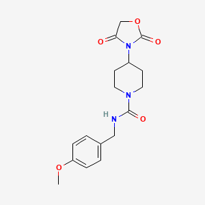 4-(2,4-dioxooxazolidin-3-yl)-N-(4-methoxybenzyl)piperidine-1-carboxamide