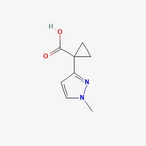 1-(1-Methylpyrazol-3-yl)cyclopropane-1-carboxylic acid