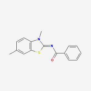 molecular formula C16H14N2OS B2976859 N-(3,6-dimethyl-1,3-benzothiazol-2-ylidene)benzamide CAS No. 391229-84-8