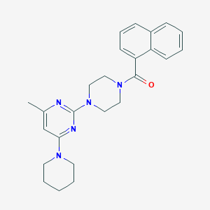 molecular formula C25H29N5O B2976869 4-Methyl-2-[4-(1-naphthoyl)piperazin-1-yl]-6-piperidin-1-ylpyrimidine CAS No. 923185-66-4