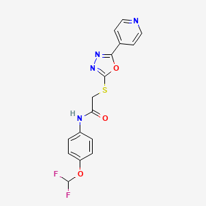 N-(4-(difluoromethoxy)phenyl)-2-((5-(pyridin-4-yl)-1,3,4-oxadiazol-2-yl)thio)acetamide