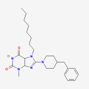 molecular formula C26H37N5O2 B2976872 8-(4-benzylpiperidin-1-yl)-3-methyl-7-octyl-2,3,6,7-tetrahydro-1H-purine-2,6-dione CAS No. 672933-86-7