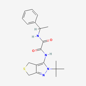 N1-(2-(tert-butyl)-4,6-dihydro-2H-thieno[3,4-c]pyrazol-3-yl)-N2-(1-phenylethyl)oxalamide