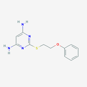 molecular formula C12H14N4OS B297688 2-[(2-Phenoxyethyl)sulfanyl]-4,6-pyrimidinediamine 