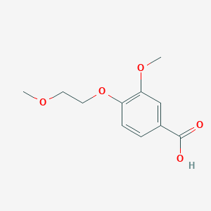 molecular formula C11H14O5 B2976881 3-Methoxy-4-(2-methoxyethoxy)benzoic acid CAS No. 247569-94-4