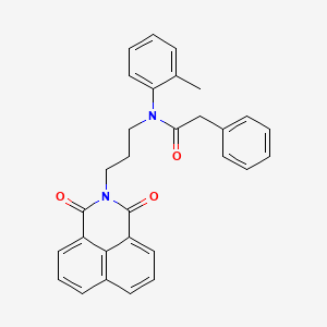 molecular formula C30H26N2O3 B2976952 N-[3-(1,3-二氧代苯并[de]异喹啉-2-基)丙基]-N-(2-甲苯基)-2-苯基乙酰胺 CAS No. 312744-07-3