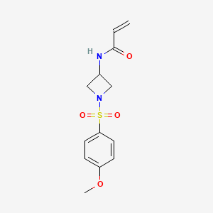 molecular formula C13H16N2O4S B2976974 N-[1-(4-Methoxyphenyl)sulfonylazetidin-3-yl]prop-2-enamide CAS No. 2305317-16-0