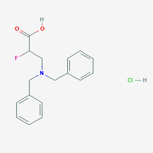 molecular formula C17H19ClFNO2 B2976980 3-(Dibenzylamino)-2-fluoropropanoic acid hydrochloride CAS No. 1909347-97-2