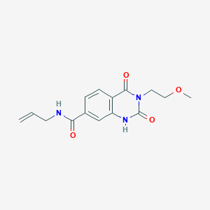 molecular formula C15H17N3O4 B2976981 N-allyl-3-(2-methoxyethyl)-2,4-dioxo-1,2,3,4-tetrahydroquinazoline-7-carboxamide CAS No. 892269-64-6