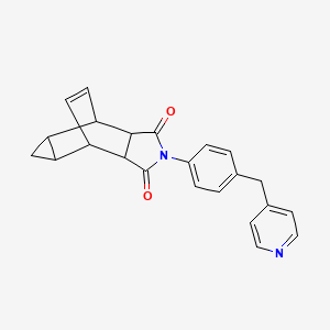 molecular formula C23H20N2O2 B2976982 2-(4-(吡啶-4-基甲基)苯基)-4,4a,5,5a,6,6a-六氢-4,6-乙烯环丙并[f]异吲哚-1,3(2H,3aH)-二酮 CAS No. 2242470-43-3