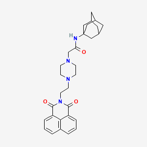 molecular formula C30H36N4O3 B2976983 N-((3s,5s,7s)-adamantan-1-yl)-2-(4-(2-(1,3-dioxo-1H-benzo[de]isoquinolin-2(3H)-yl)ethyl)piperazin-1-yl)acetamide CAS No. 2034535-25-4