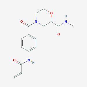B2976988 N-Methyl-4-[4-(prop-2-enoylamino)benzoyl]morpholine-2-carboxamide CAS No. 2361880-32-0