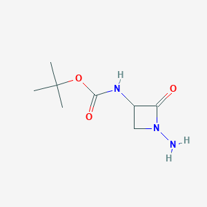 molecular formula C8H15N3O3 B2976989 Tert-butyl (1-amino-2-oxoazetidin-3-yl)carbamate CAS No. 1822581-31-6