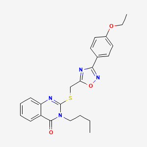 3-butyl-2-(((3-(4-ethoxyphenyl)-1,2,4-oxadiazol-5-yl)methyl)thio)quinazolin-4(3H)-one