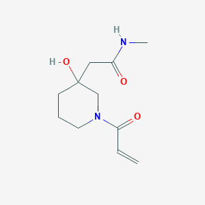 2-(3-Hydroxy-1-prop-2-enoylpiperidin-3-yl)-N-methylacetamide