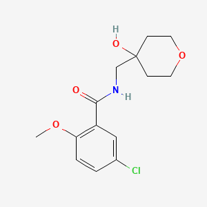 molecular formula C14H18ClNO4 B2977042 5-chloro-N-((4-hydroxytetrahydro-2H-pyran-4-yl)methyl)-2-methoxybenzamide CAS No. 1351607-38-9