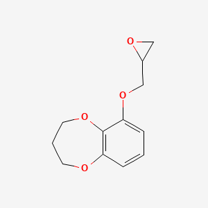 molecular formula C12H14O4 B2977043 6-(Oxiran-2-ylmethoxy)-3,4-dihydro-2H-1,5-benzodioxepine CAS No. 2411297-70-4