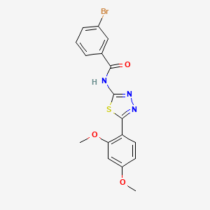molecular formula C17H14BrN3O3S B2977044 3-溴-N-(5-(2,4-二甲氧基苯基)-1,3,4-噻二唑-2-基)苯甲酰胺 CAS No. 379730-52-6
