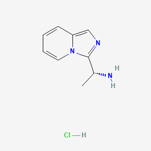molecular formula C9H12ClN3 B2977048 (r)-1-Imidazo[1,5-a]pyridin-3-yl-ethylamine hydrochloride CAS No. 1257106-43-6