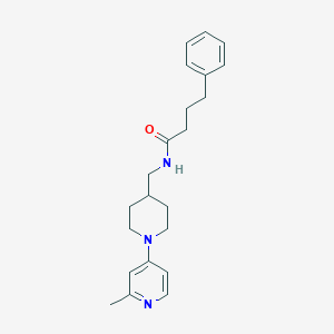 molecular formula C22H29N3O B2977052 N-[[1-(2-Methylpyridin-4-yl)piperidin-4-yl]methyl]-4-phenylbutanamide CAS No. 2415631-54-6